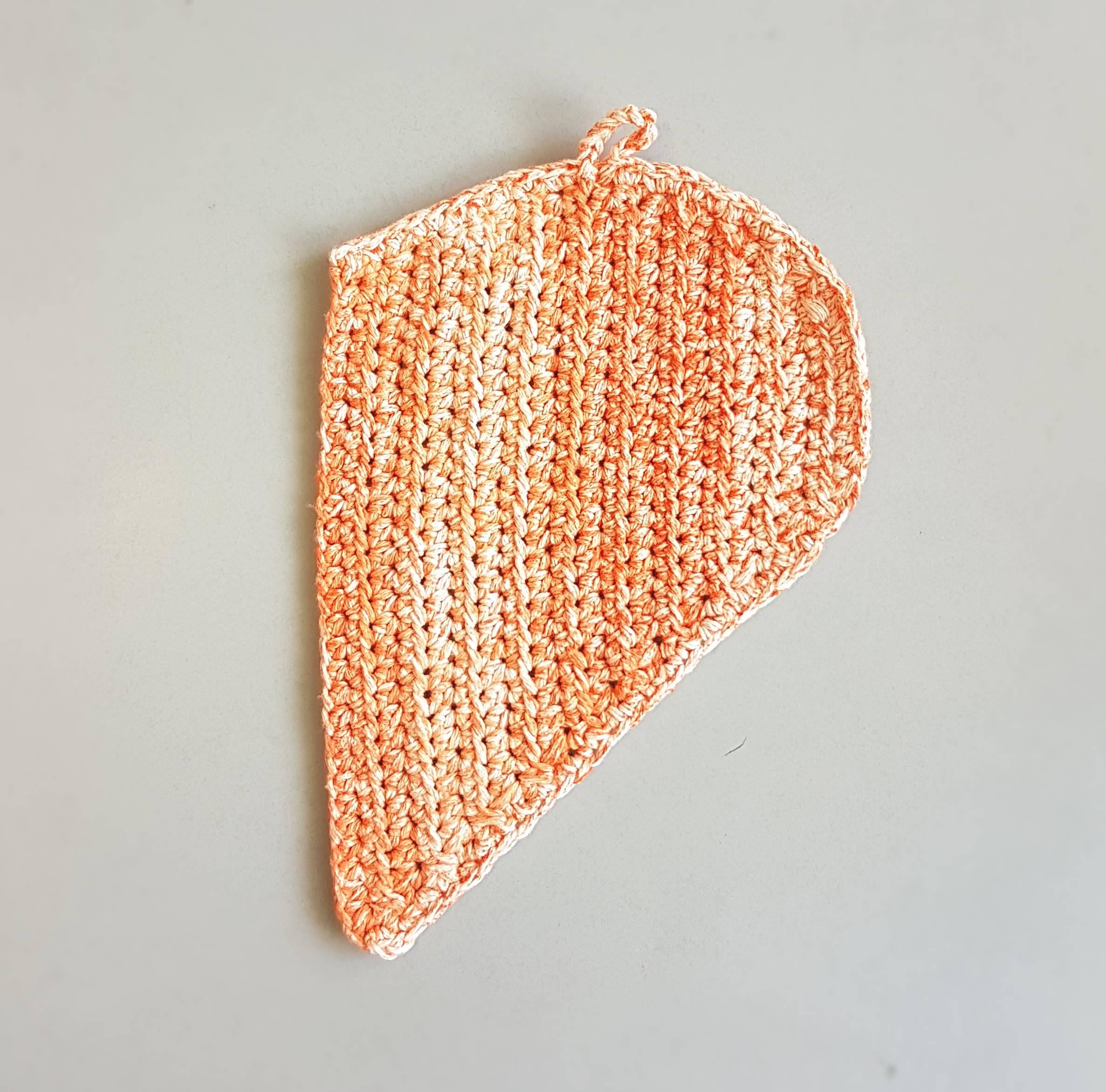 Half My Heart Crochet Hotpad