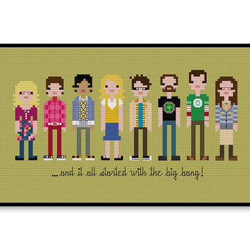 The Big Bang Theory - PDF Cross Stitch Pattern
