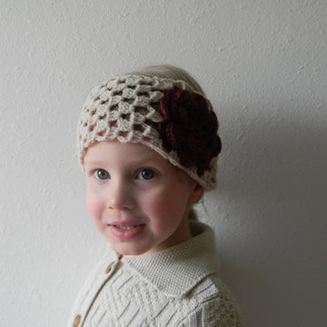 Rose granny square headband