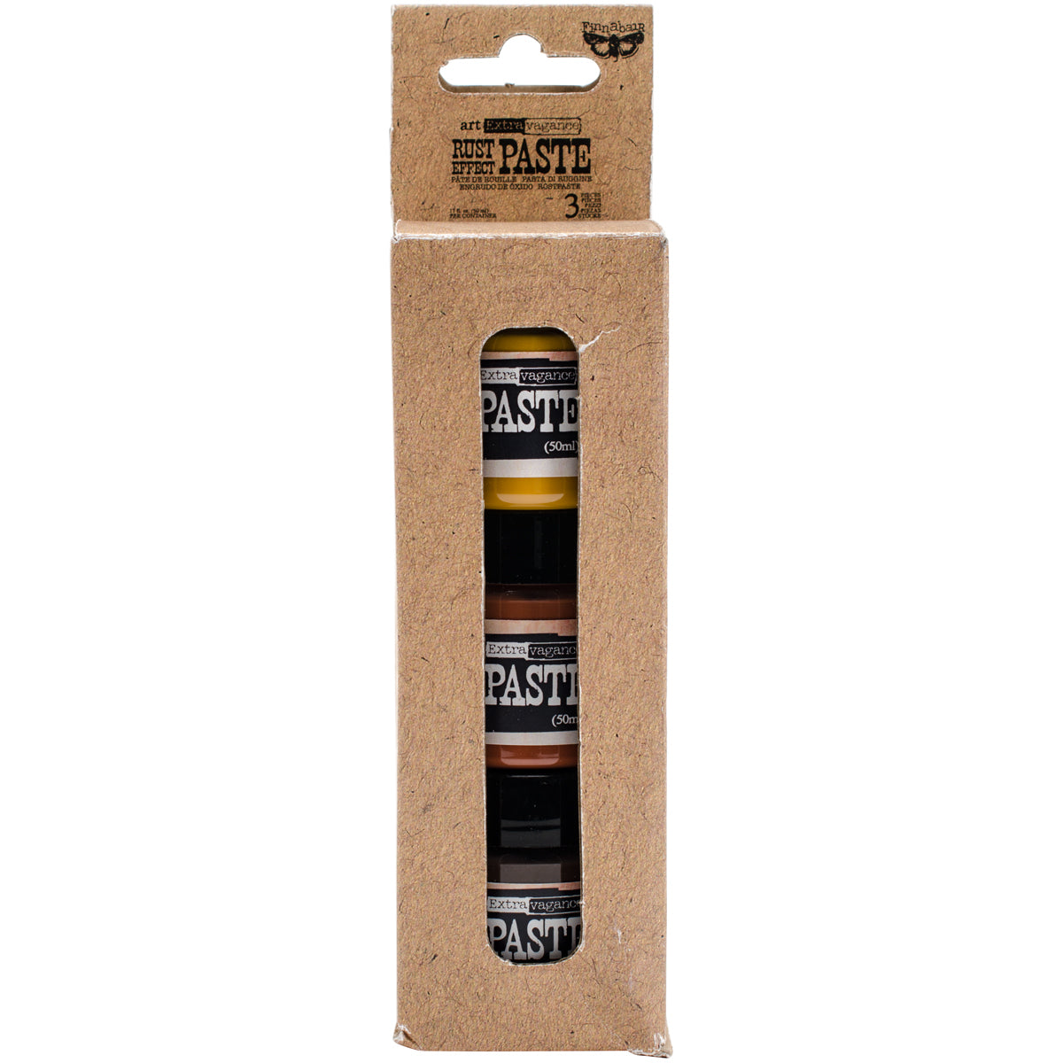 Prima Marketing Finnabair Art Extravagence Rust Effect Paste 50ml Jars 3/Pkg - 3 Colors