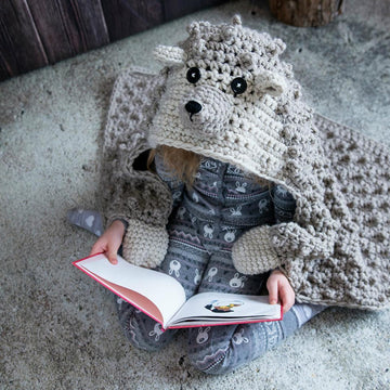 Hooded Woodland Hedgehog Blanket