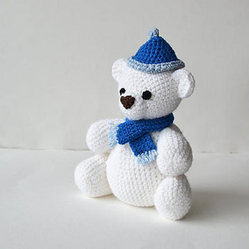 Polar Bear with Poofball Hat