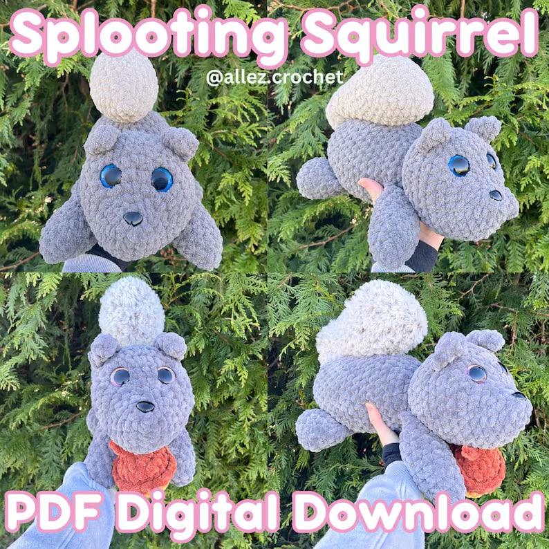 Splooting Squirre Crochet Pattern