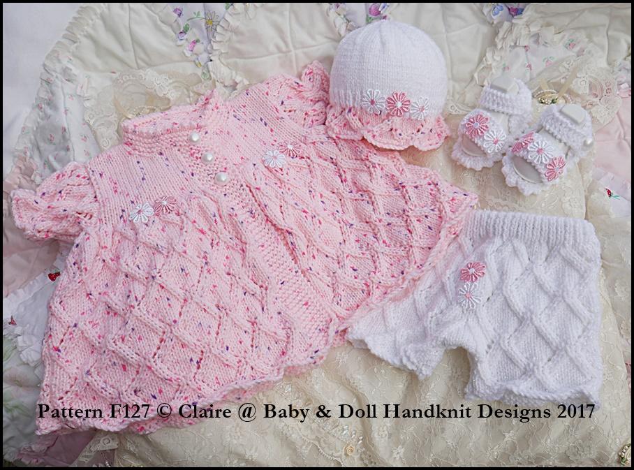 Summer Diamond Pattern Suit 16-22” doll/prem-3m+ baby