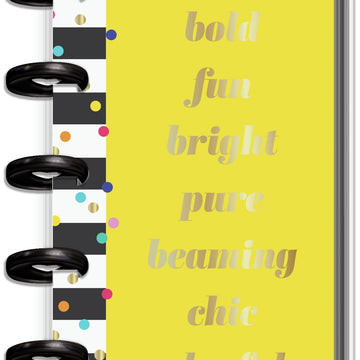 Happy Planner 12-Month Dated Skinny Mini Planner - Brilliant Bold Color, July 2020