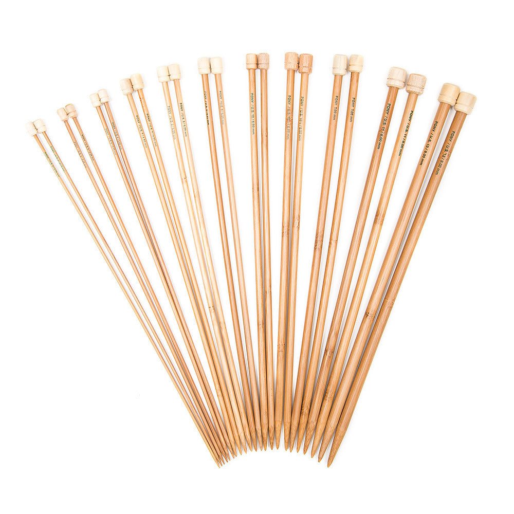 Pony Bamboo Single Point Needles 33cm