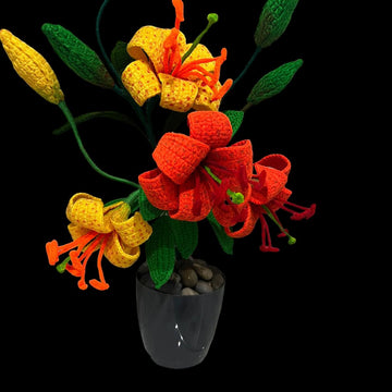 Crochet Tiger lily flowers