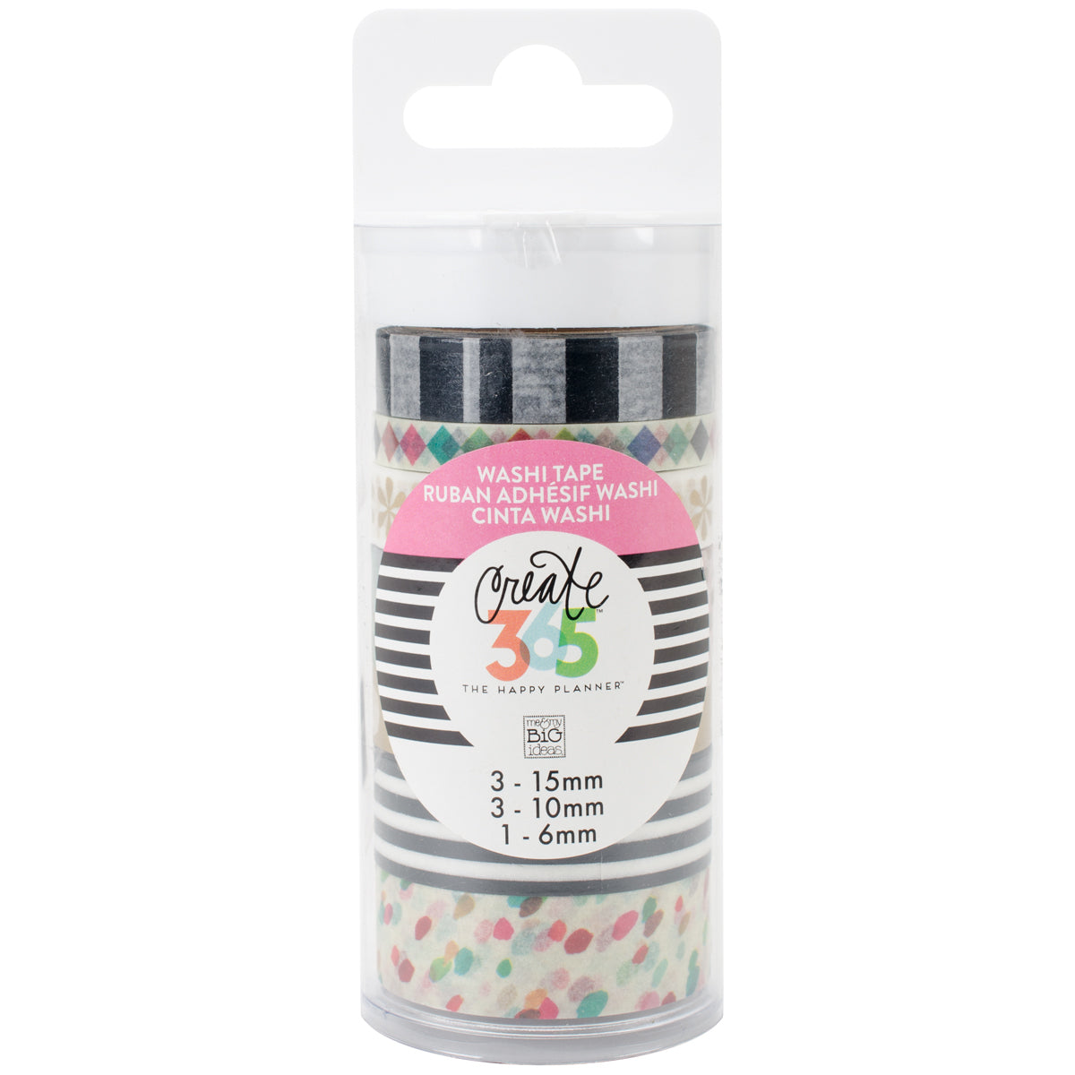 Happy Planner Washi Tape 7/Pkg - Bright