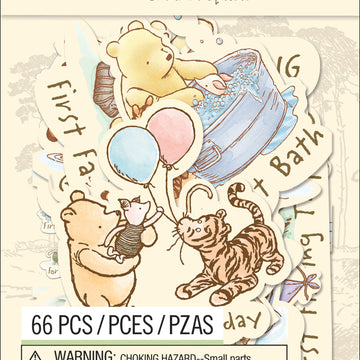 EK Success Disney Cardstock Die-Cuts 66/Pkg - Classic Pooh - Firsts