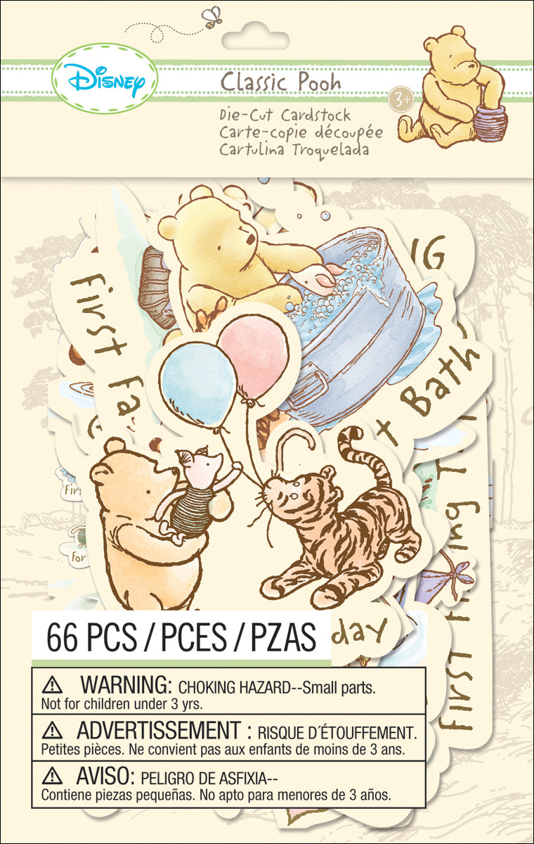 EK Success Disney Cardstock Die-Cuts 66/Pkg - Classic Pooh - Firsts