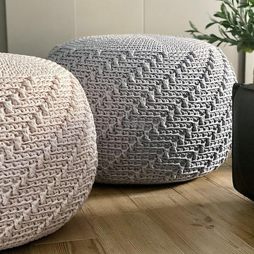 4 T-SHIRT YARN Pouf Patterns