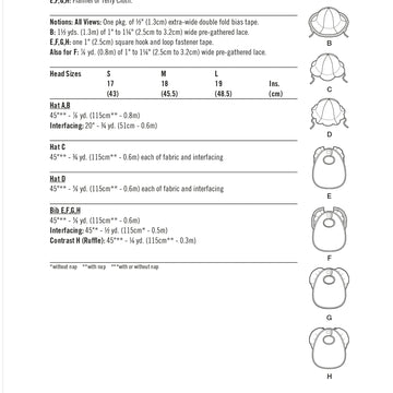 Simplicity Babies' Hats and Bibs S9588 - Paper Pattern, Size All Sizes in One Envelope