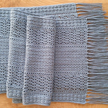 Boho dark grey scarf