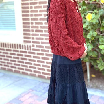 #336 Madison Cabled Cardigan