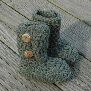 Bulky Button Loop Booties - Toddler Sizes