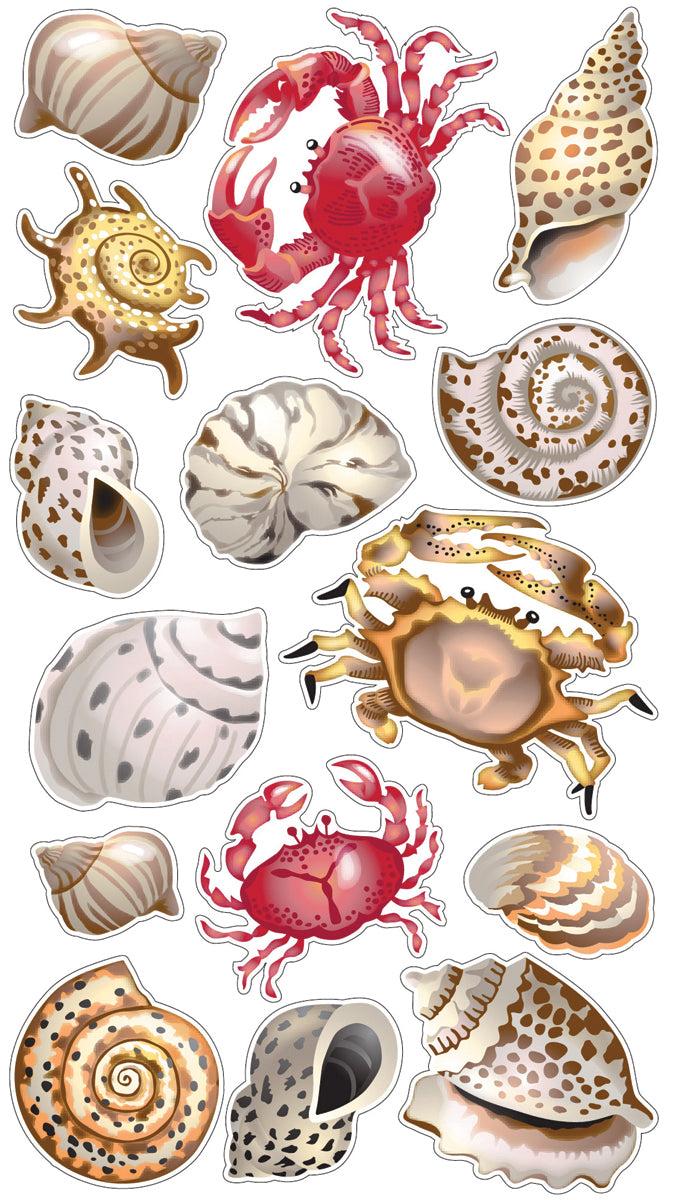 Sticko Stickers - Shells & Crabs