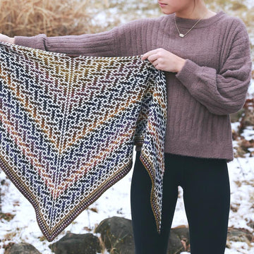 Dark Matter Triangle Shawl