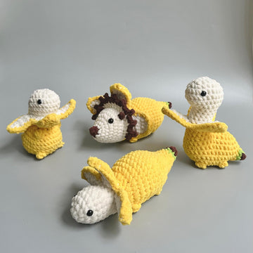 Bundle 4 in 1 No Sew Bananasaurus Crochet Pattern