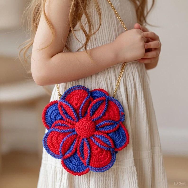 Crochet 3D Flower Bag Pattern – Layered Handbag PDF + Video Tutorial