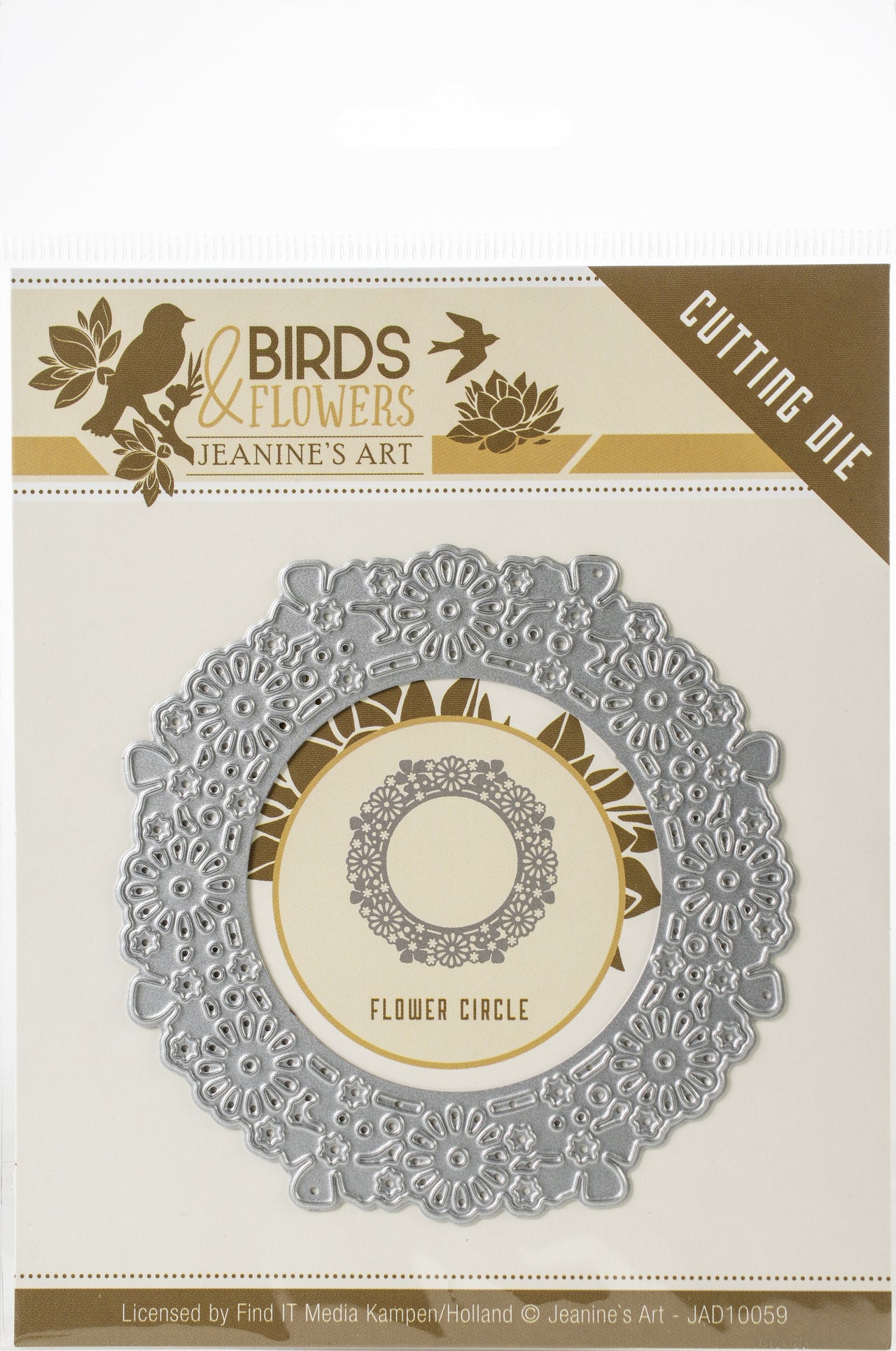Find It Trading Jeanine's Art Die - Flower Circle, Birds & Flowers