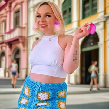 Granny Square Crochet Mini Skirt