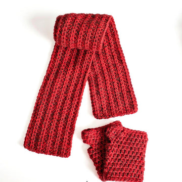 Simple Scarf & Fingerless Gloves Set