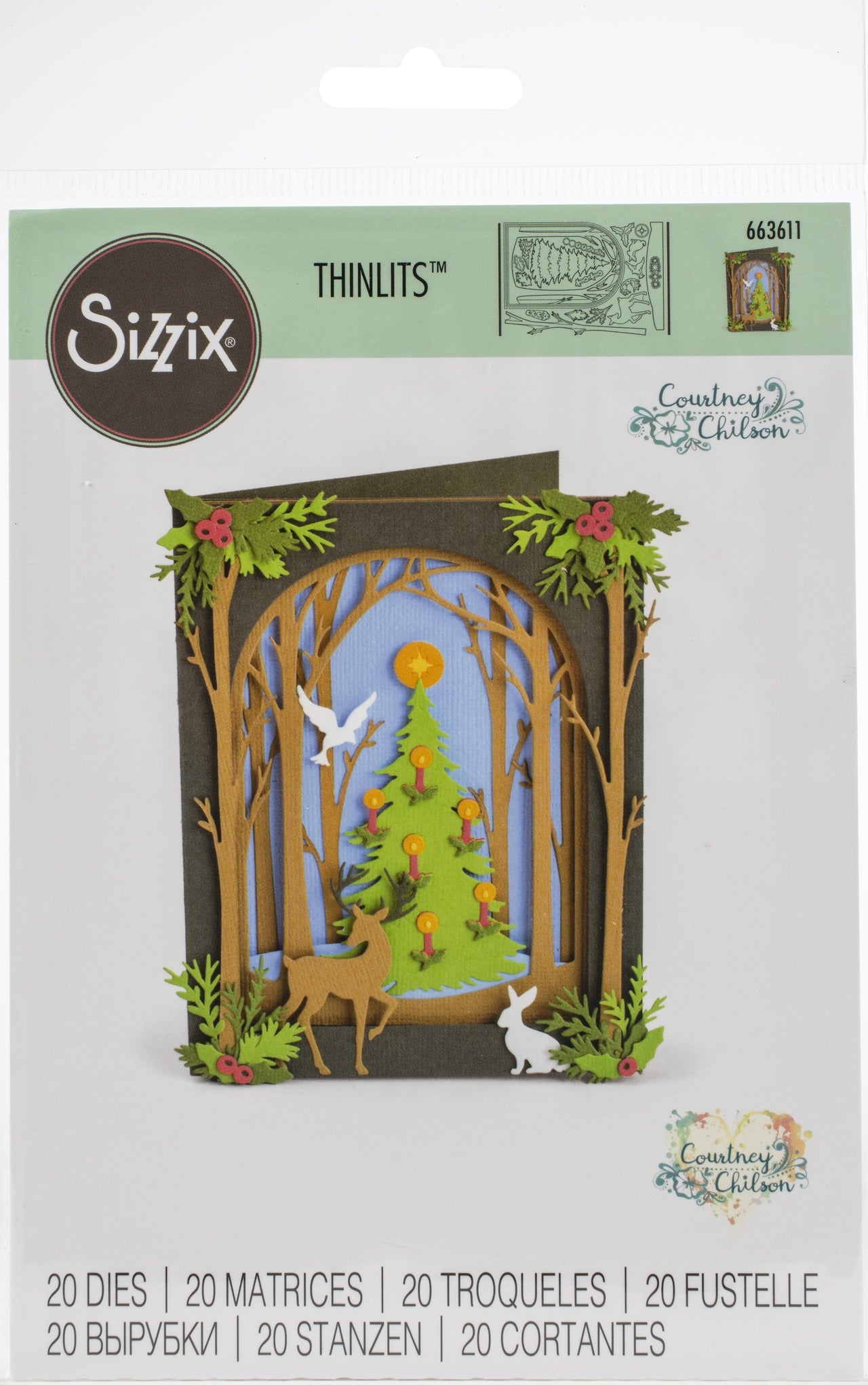 Sizzix Thinlits Dies By Courtney Chilson - Christmas Shadow Box