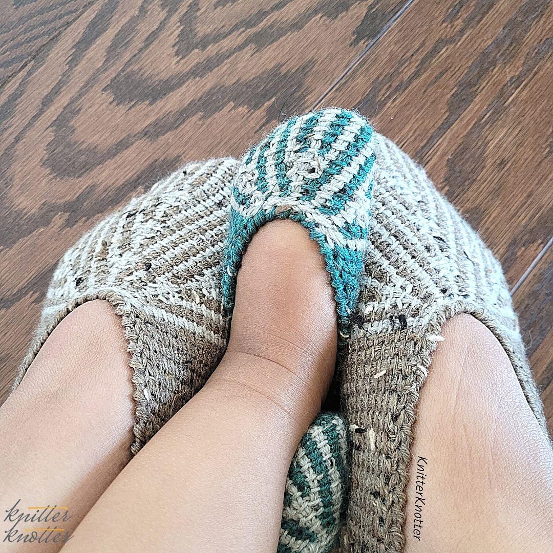 Ashvini Tunisian Crochet Slippers
