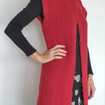 Eloise - Fisherman’s Rib, cross front Vest