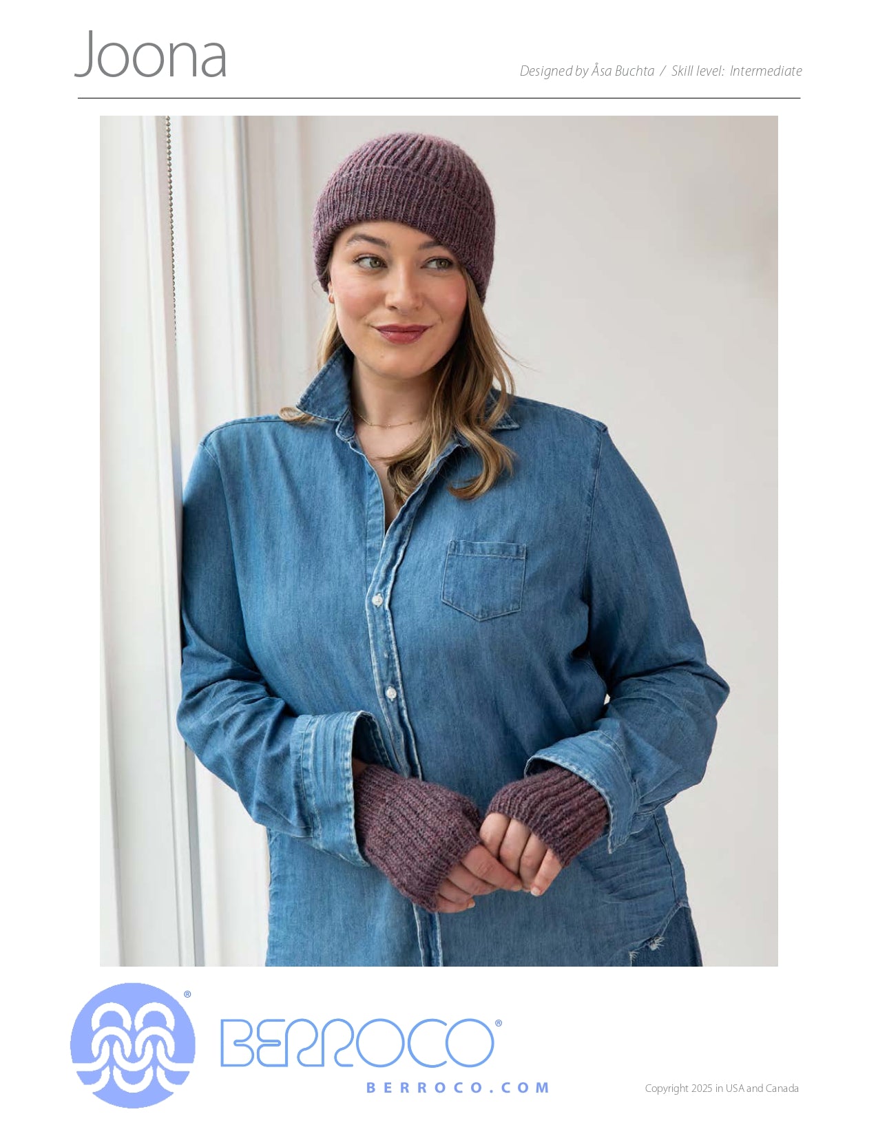 Joona Hat and Gloves in Berroco Lanas Light - Downloadable PDF