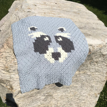 Bandit (raccoon) stroller blanket
