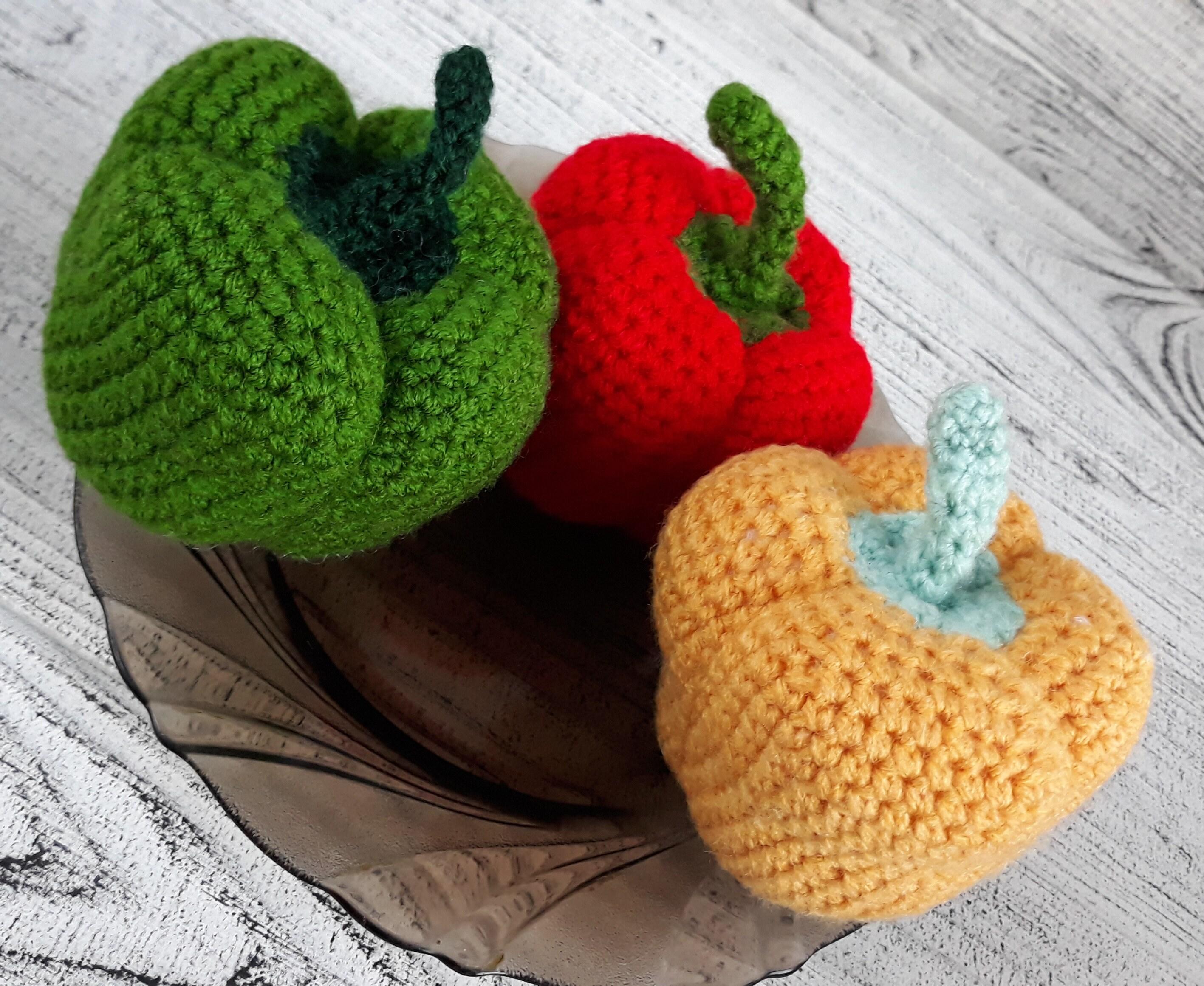 Crochet Bell Pepper Pattern: Montessori Baby Toy, Gaming Decor (PDF Pattern)