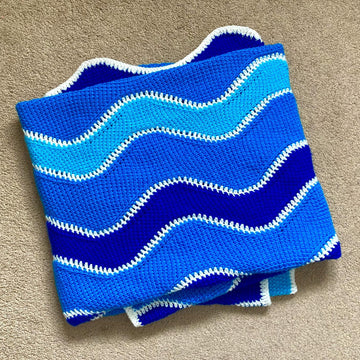 Tunisian ripple blanket by HueLaVive