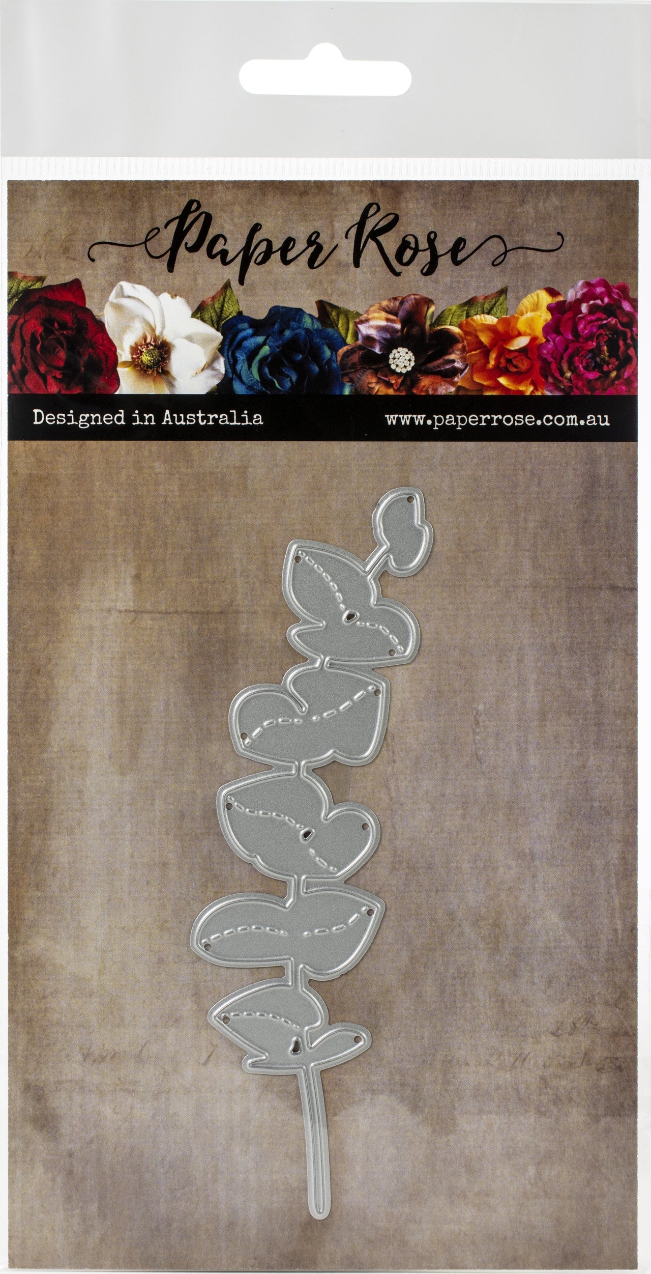 Paper Rose Dies - Stitched Eucalyptus Branch Tall