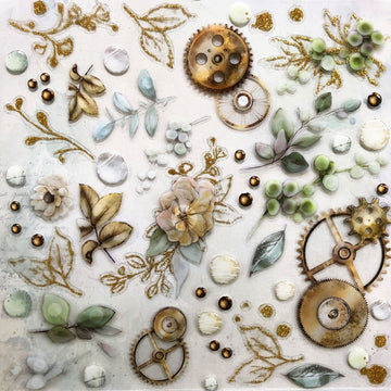 49 And Market Layered Embellishments 12"X12" - Serendipitous, 61/Pkg