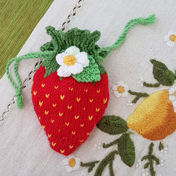 Strawberry Bootie and Pouch Bag