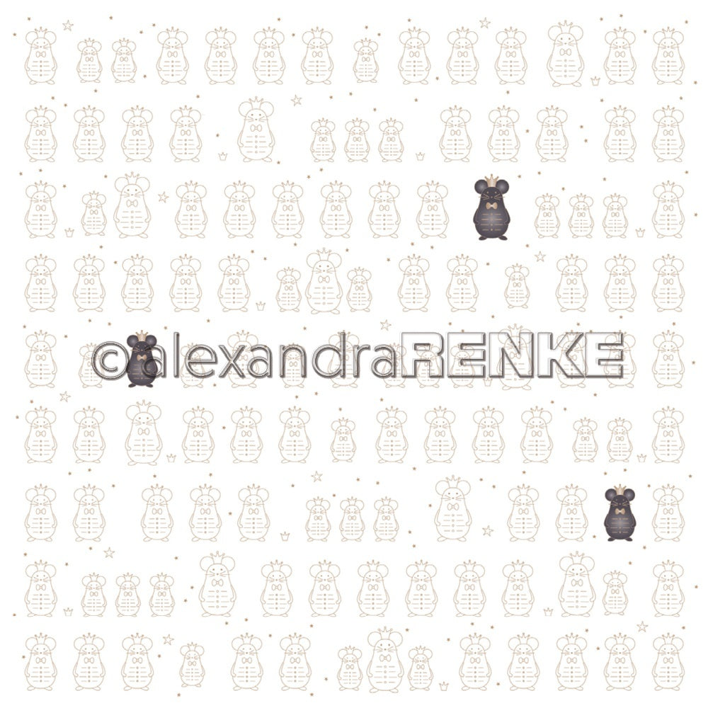 Alexandra Renke Nutcracker Design Paper 12"X12" 25/Pkg - Mouse King Outline
