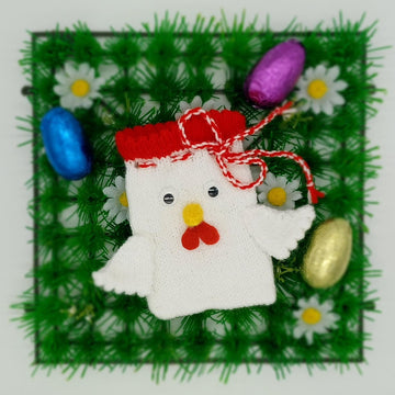 Farmyard Chocolate Easter Egg Treat Bags Knitting Pattern Hunt Chick/Pig/Chicken