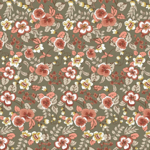 Poppy Fabrics - Violet Flower 2 Jersey
