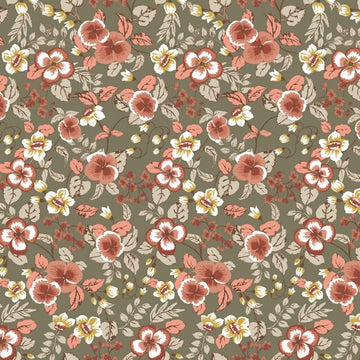 Poppy Fabrics - Violet Flower 2 Jersey
