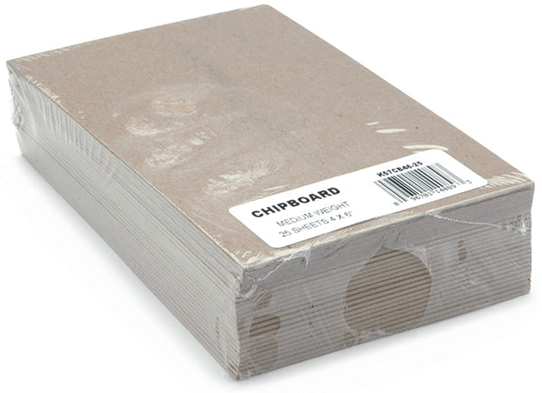 Grafix Medium Weight Chipboard Sheets 4"X6" 25/Pkg - Natural
