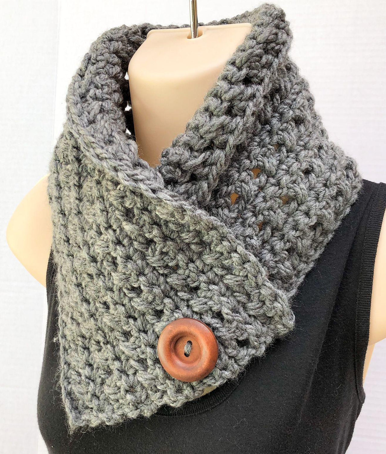 Cross Buttoned Neck Warmer