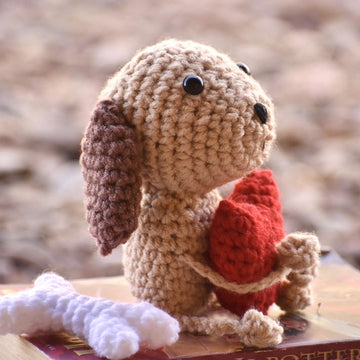 Fern the Dog and Heart Crochet Pattern