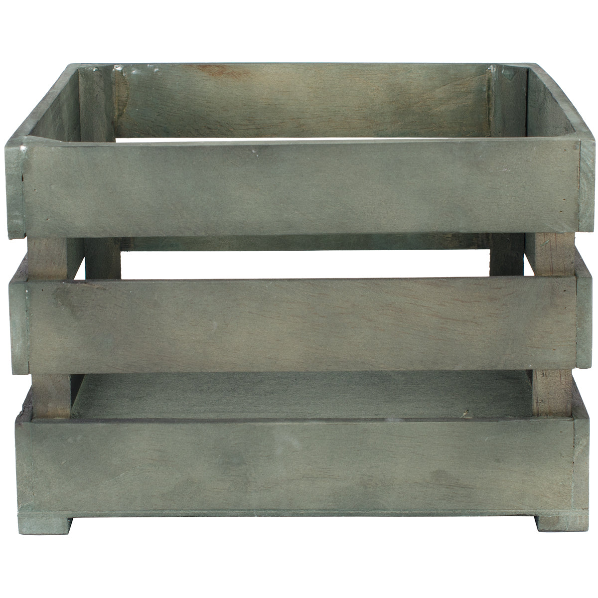 Hampton Art Jillibean Soup Mix The Media Wooden Crate - 10.5"X9.75"X6.75" Weathered, No Handles