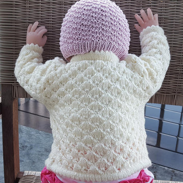 Jennifer - babies 4ply lace cardigan
