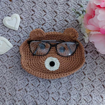 Crochet Bear Glasses Holder Tray Pattern