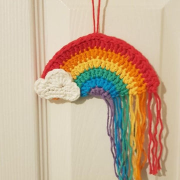 Rainbow cloud wall hanging