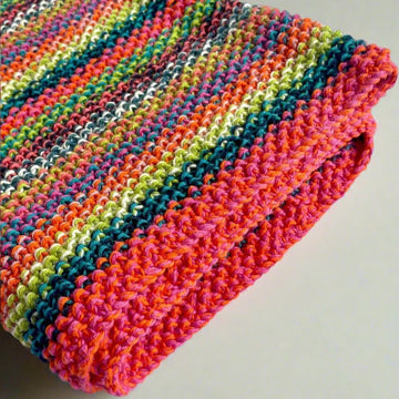 The 'Kaleidoscope' Hand Knit Baby Blanket