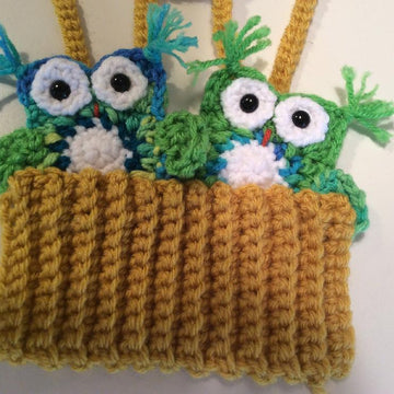 Hot Air Balloon Owl Wall hanging or blanket applique