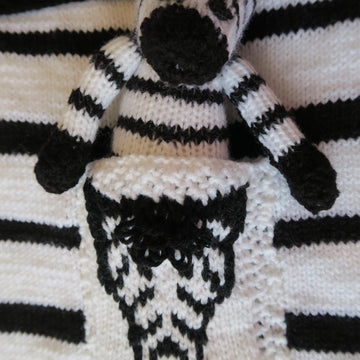 Zebra Car Seat/Pushchair Blanket, Hat & Toy